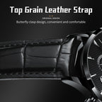 Sollen SL303 Men's Multi-Function Automatic Mechanical Watch - 41.5mm Stainless Steel Case Sun & Moon Phase Calendar Dial Wristwatch